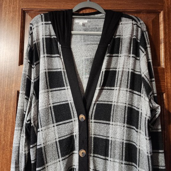 Maurices Button Down Hooded Cardigan - Picture 1 of 8